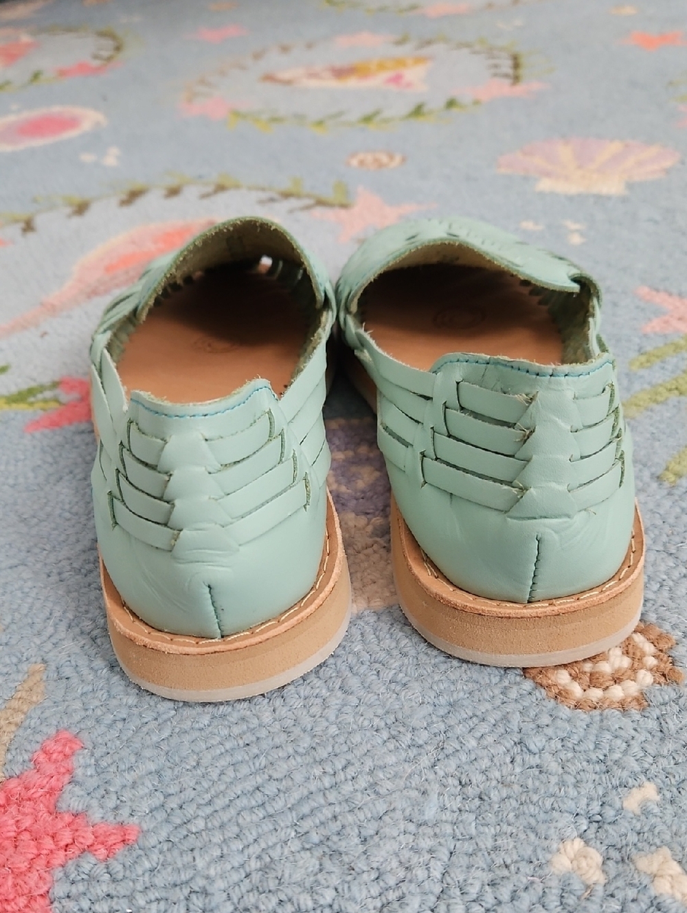 Macarena Mint Green Huarache Flats - Picture 3 of 6